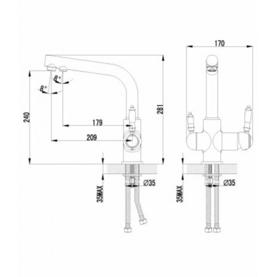 Lemark д/к с подкл. фильтра. Бронза Lemark д/к с подкл. фильтра. Бронза