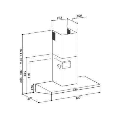 Вытяжка Sirius SLTC 56 90 см НЕРЖ. Вытяжка Sirius SLTC 56 90 см НЕРЖ.