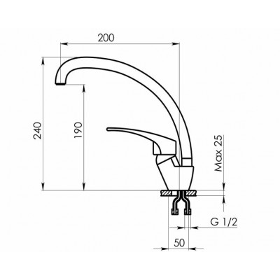 Смеситель Granula ST-03 хром Смеситель Granula ST-03 хром