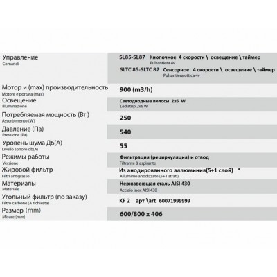 Вытяжка Sirius SL 87 80 см НЕРЖ-ЧЁРНОЕ СТЕКЛО Вытяжка Sirius SL 87 80 см НЕРЖ-ЧЁРНОЕ СТЕКЛО