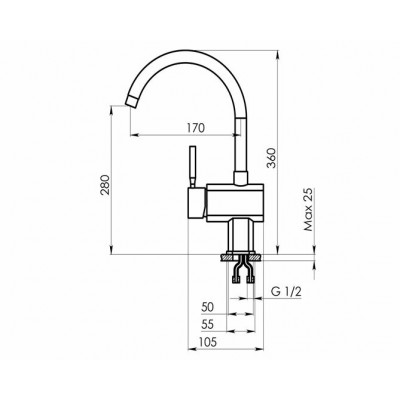 Смеситель Granula ST-31 хром Смеситель Granula ST-31 хром