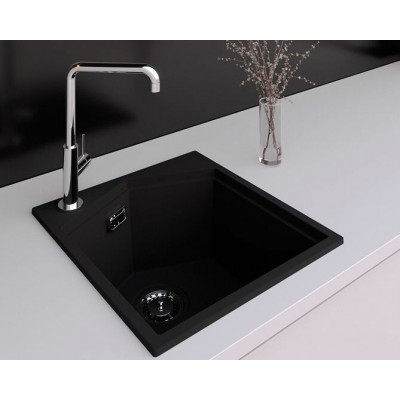 Мойка KitKraken Ocean 45 Carbone noir чёрный 413х444 Мойка KitKraken Ocean 45 Carbone noir чёрный 413х444