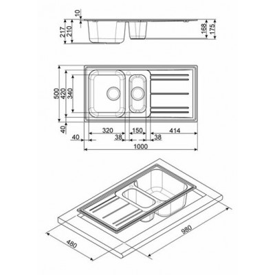 Мойка SMEG LZ102P кремовый 1000х500мм Мойка SMEG LZ102P кремовый 1000х500мм