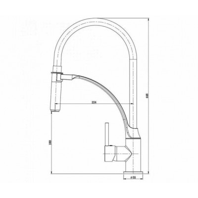 Смеситель Lemark LM6007C с гибким изливом, Хром. Смеситель Lemark LM6007C с гибким изливом, Хром.