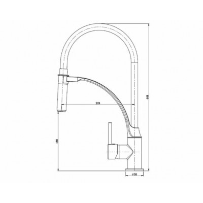 Смеситель Lemark LM6007C с гибким изливом, Хром. Смеситель Lemark LM6007C с гибким изливом, Хром.