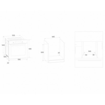 Духовка электрическая встраиваемая LUX DORF B6EB56150 Духовка электрическая встраиваемая LUX DORF B6EB56150