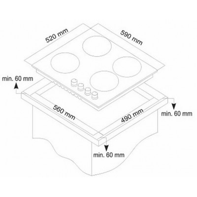 Варочная поверхность комбинированная SIMFER H60V31O512 Варочная поверхность комбинированная SIMFER H60V31O512