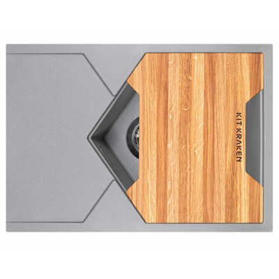 Мойка KitKraken Sea 45 Musepels gray серый 592х420 Мойка KitKraken Sea 45 Musepels gray серый 592х420