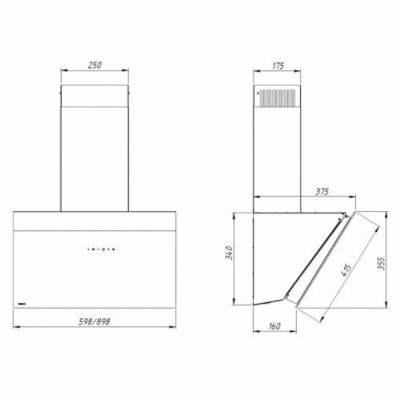ВЫТЯЖКА AKPO WK-9 Topaz 60 см. черный ВЫТЯЖКА AKPO WK-9 Topaz 60 см. черный
