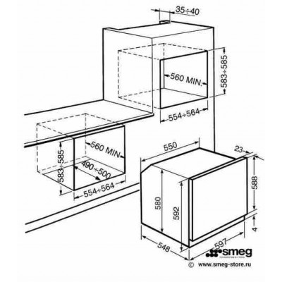 ЭЛЕКТРИЧЕСКИЙ ДУХОВОЙ ШКАФ SMEG SF855AVO ЭЛЕКТРИЧЕСКИЙ ДУХОВОЙ ШКАФ SMEG SF855AVO