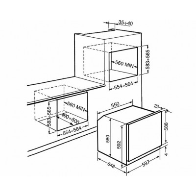 ЭЛЕКТРИЧЕСКИЙ ДУХОВОЙ ШКАФ SMEG SF855AVO ЭЛЕКТРИЧЕСКИЙ ДУХОВОЙ ШКАФ SMEG SF855AVO