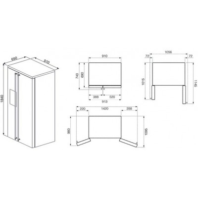Холодильник SMEG SBS963P Холодильник SMEG SBS963P