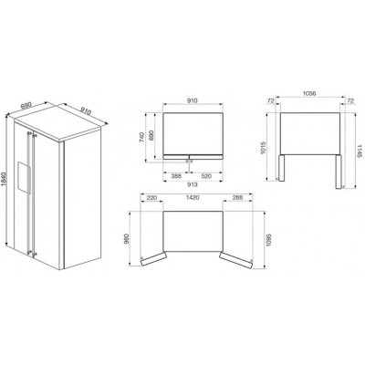 Холодильник SMEG SBS8004AO Холодильник SMEG SBS8004AO