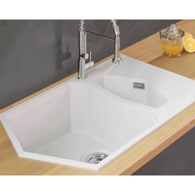 Мойка KitKraken Pond 55 Galdhopiggen white белый 741х435 Мойка KitKraken Pond 55 Galdhopiggen white белый 741х435