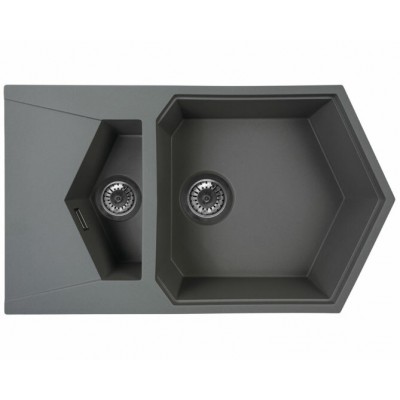 Мойка KitKraken Pond 55 Rocky Anthracite тёмно-серый 741х435 Мойка KitKraken Pond 55 Rocky Anthracite тёмно-серый 741х435