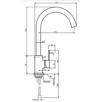 СМЕСИТЕЛЬ SMEG MI4CR хром СМЕСИТЕЛЬ SMEG MI4CR хром