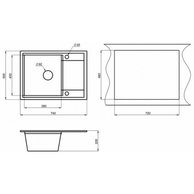 Granula 74-HI графит/базальт 740х500мм Granula 74-HI графит/базальт 740х500мм