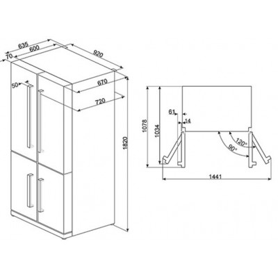 Холодильник SMEG FQ60XP Холодильник SMEG FQ60XP