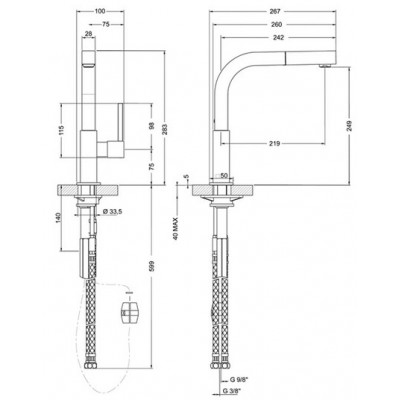 СМЕСИТЕЛЬ SMEG MDQ5-CR хром СМЕСИТЕЛЬ SMEG MDQ5-CR хром