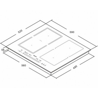 Варочная панель индукционная AKPO PIA 6094120FZ-2 BL Варочная панель индукционная AKPO PIA 6094120FZ-2 BL