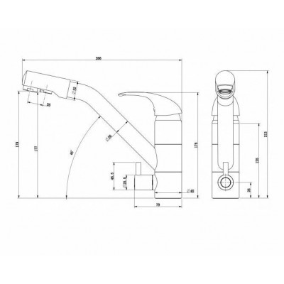 Смеситель PAULMARK Hessen He213017-401 антрацит (с подкл. фильтра) Смеситель PAULMARK Hessen He213017-401 антрацит (с подкл. фильтра)