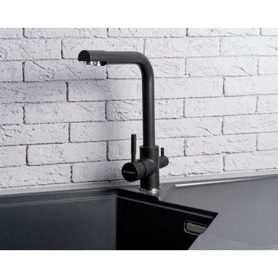 Смеситель для кухни KitKraken SCANDI Black чёрный Смеситель для кухни KitKraken SCANDI Black чёрный