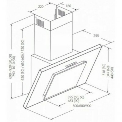 ВЫТЯЖКА AKPO WK-4 Nero eco line 90 см. черный ВЫТЯЖКА AKPO WK-4 Nero eco line 90 см. черный