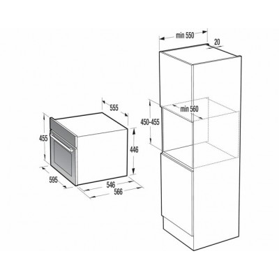 Духовой шкаф компактный с СВЧ GORENJE BCM547S12X Духовой шкаф компактный с СВЧ GORENJE BCM547S12X