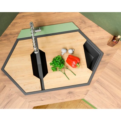 Мойка KitKraken Creek Graphite тёмно-серый 900х500 Мойка KitKraken Creek Graphite тёмно-серый 900х500