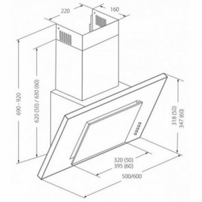 Вытяжка AKPO WK-4 Optima duo 60 см. чёрный Вытяжка AKPO WK-4 Optima duo 60 см. чёрный
