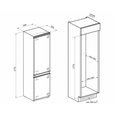 Встраиваемый холодильник HIBERG RFCB-300 NFW Встраиваемый холодильник HIBERG RFCB-300 NFW