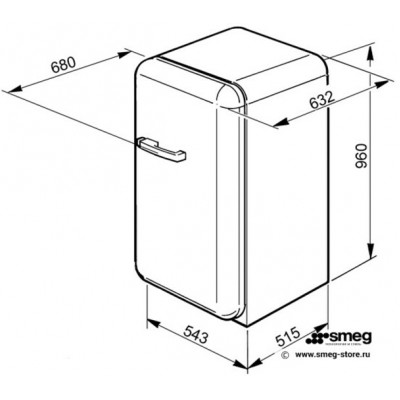 Холодильник бар SMEG FAB10HRNE Холодильник бар SMEG FAB10HRNE