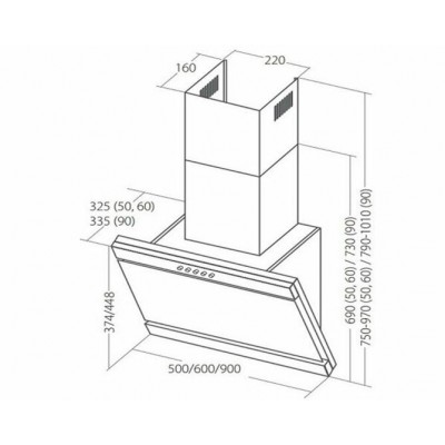 Вытяжка AKPO WK-4 Кastos eco 90 см. черный Вытяжка AKPO WK-4 Кastos eco 90 см. черный