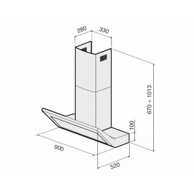 Вытяжка Galvamet Thesys 90/A нерж. Вытяжка Galvamet Thesys 90/A нерж.