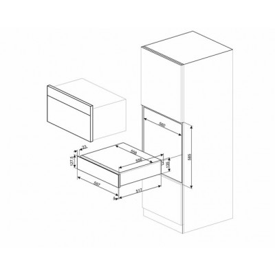 Подогреватель посуды SMEG CPR615NR Подогреватель посуды SMEG CPR615NR