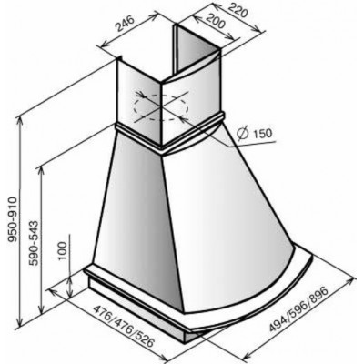 ВЫТЯЖКА ЭЛИКОР Ротонда 60 бежевый/дуб кремовый ВЫТЯЖКА ЭЛИКОР Ротонда 60 бежевый/дуб кремовый