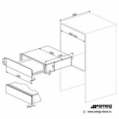 Подогреватель посуды SMEG CTP9015N Подогреватель посуды SMEG CTP9015N