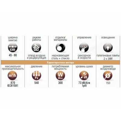 Вытяжка Galvamet Frame 60/A чёрное стекло/нерж. Вытяжка Galvamet Frame 60/A чёрное стекло/нерж.