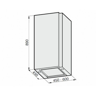 Вытяжка Galvamet Frame 60/A чёрное стекло/нерж. Вытяжка Galvamet Frame 60/A чёрное стекло/нерж.