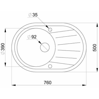Мойка GRANULA ST-7601 бежевый 760х500мм (без сливной арматуры) Мойка GRANULA ST-7601 бежевый 760х500мм (без сливной арматуры)