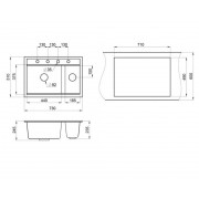 Мойка GRANULA KS-7302 алюминиум 730х510мм