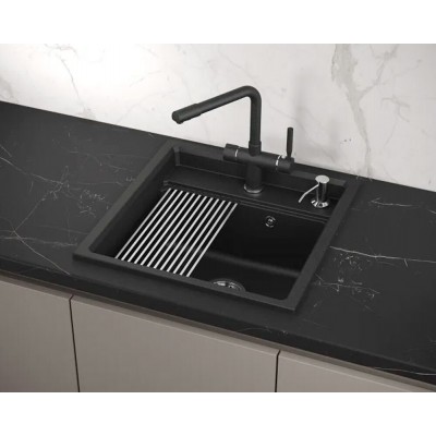 Мойка GRANULA KS-5002 чёрный 500х510мм Мойка GRANULA KS-5002 чёрный 500х510мм