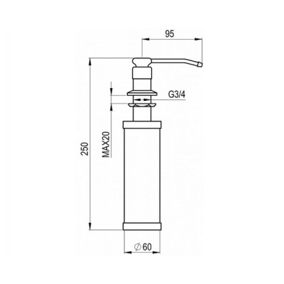 Дозатор Granula 01 D ХРОМ Дозатор Granula 01 D ХРОМ