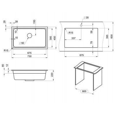 Мойка GRANULA KS-7303U шварц Мойка GRANULA KS-7303U шварц
