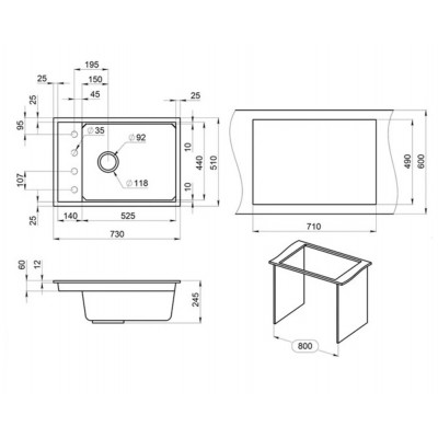 Мойка GRANULA KS-7305 арктик Мойка GRANULA KS-7305 арктик