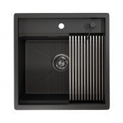 Кухонная мойка Granula KS-5051 ЧЕРНЫЙ МАТОВЫЙ 500х510 мм