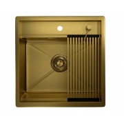 Кухонная мойка Granula KS-5051 ЗОЛОТО САТИН 500х510 мм