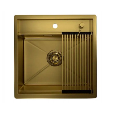 Кухонная мойка Granula KS-5051 ЗОЛОТО САТИН 500х510 мм Кухонная мойка Granula KS-5051 ЗОЛОТО САТИН 500х510 мм