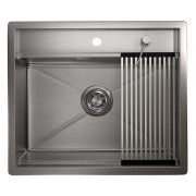 Кухонная мойка Granula KS-6051 СТАЛЬ САТИН 600х510 мм