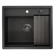 Кухонная мойка Granula KS-6051 ЧЕРНЫЙ МАТОВЫЙ 600х510 мм